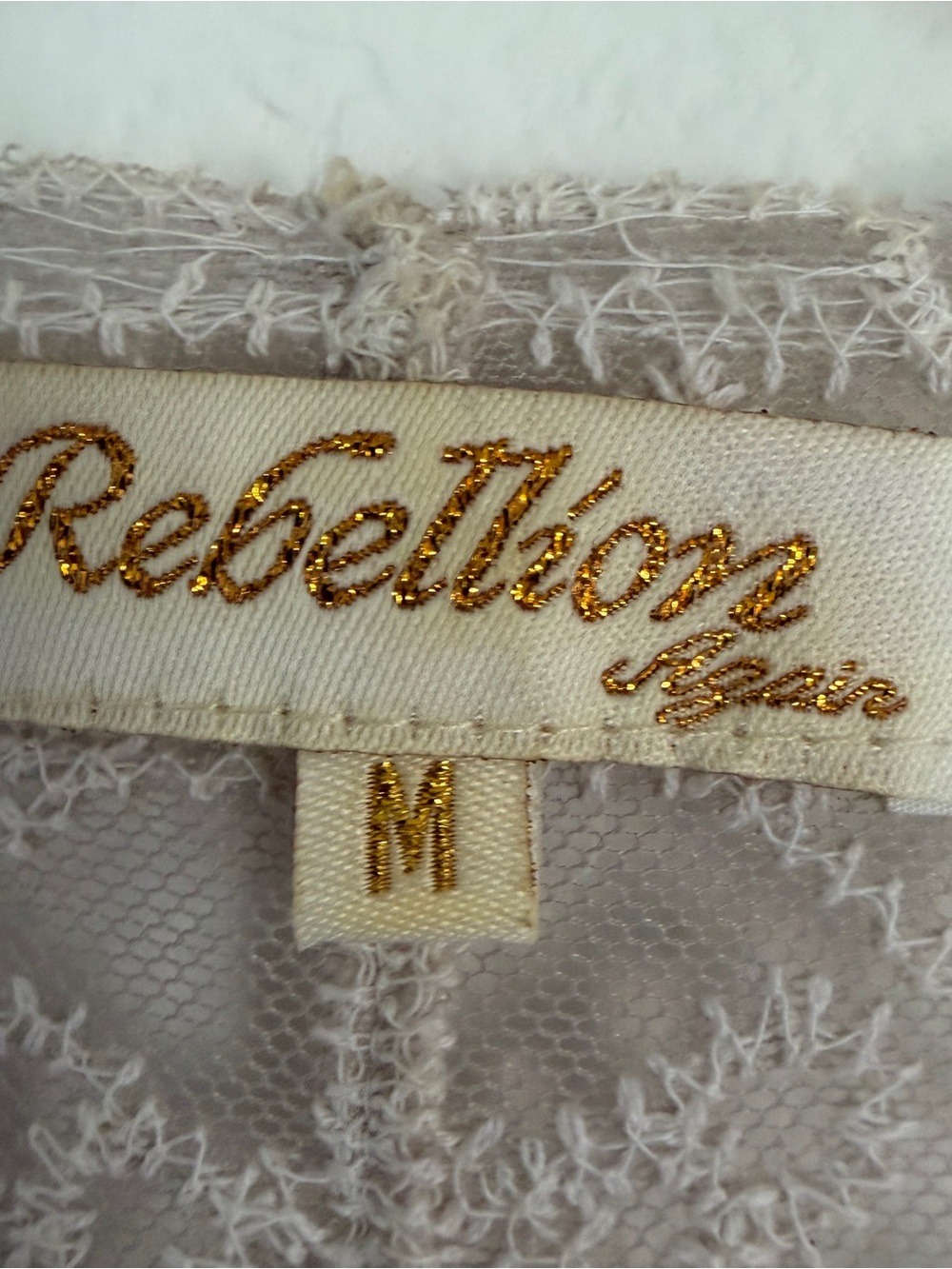 Rebellion Lace Boho Cottagecore Romantic Coachella Festival Duster Cover-up Sz M - Picture 6 of 8